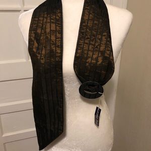 Wide Vintage Metallic Brown and Black Belt